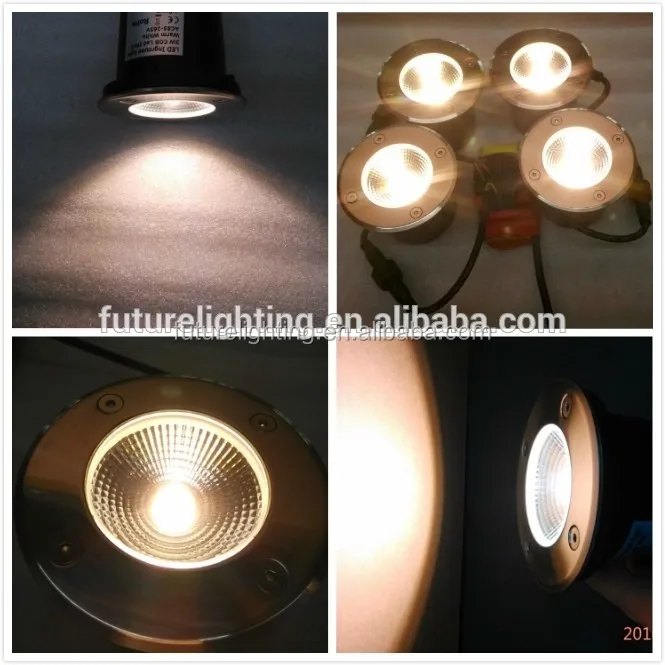 
Outdoor high power 5w COB color changing 12v 100-240v dimmable recessed led ground light 