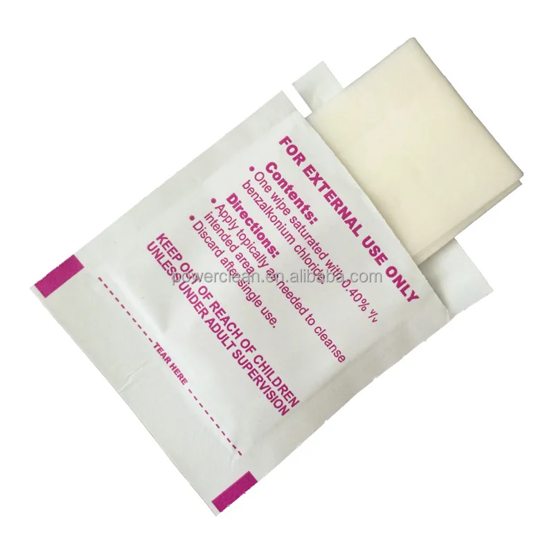 Benzalkonium Chloride Disinfecting Antiseptic Towelette