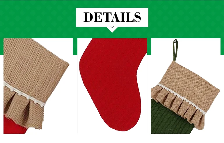 new item indoor hanging decoration burlap wool blank christmas stockings for custom
