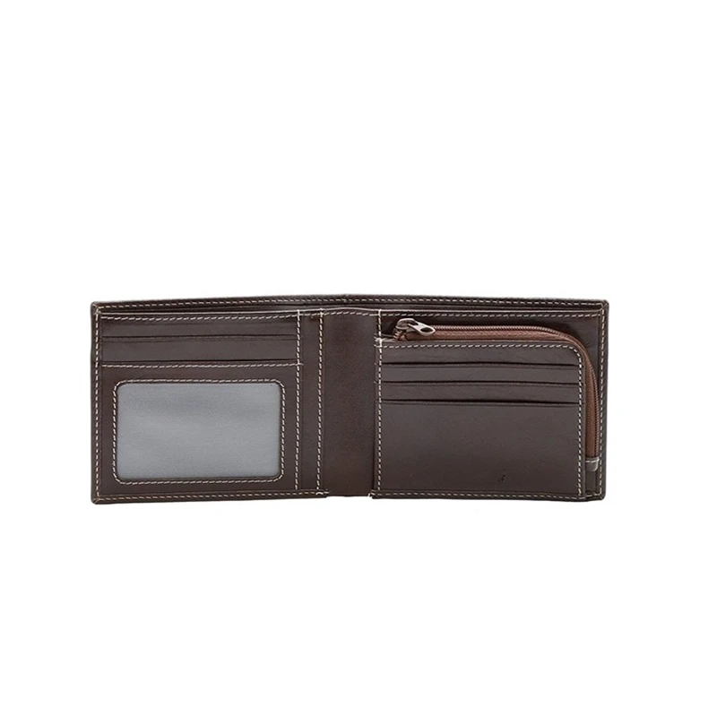 vegetable tanned cow genuine leather wallet wallet men bifold cow wallet for man