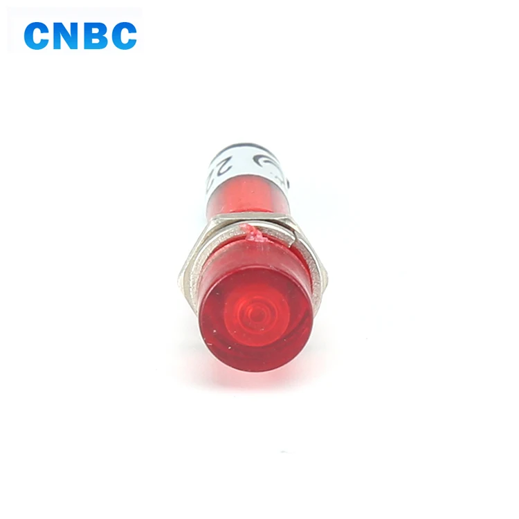 7mm mounting hole size red yellow CE 220v 24v 36v 110v  neon plastic 12v indicator light without wire for heater water