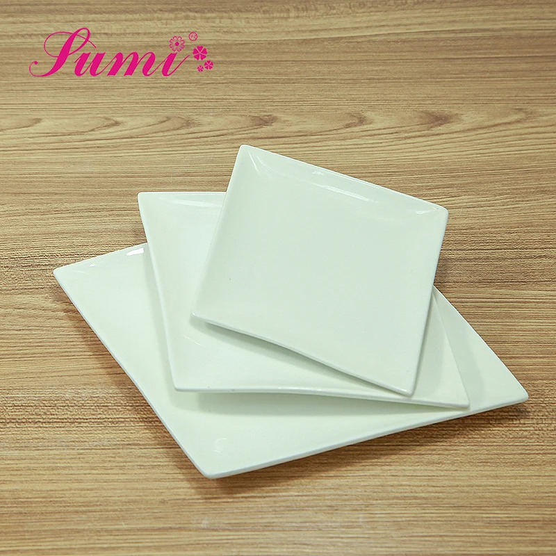 Home decor kitchen ware ceramic square plate korean cooker plate