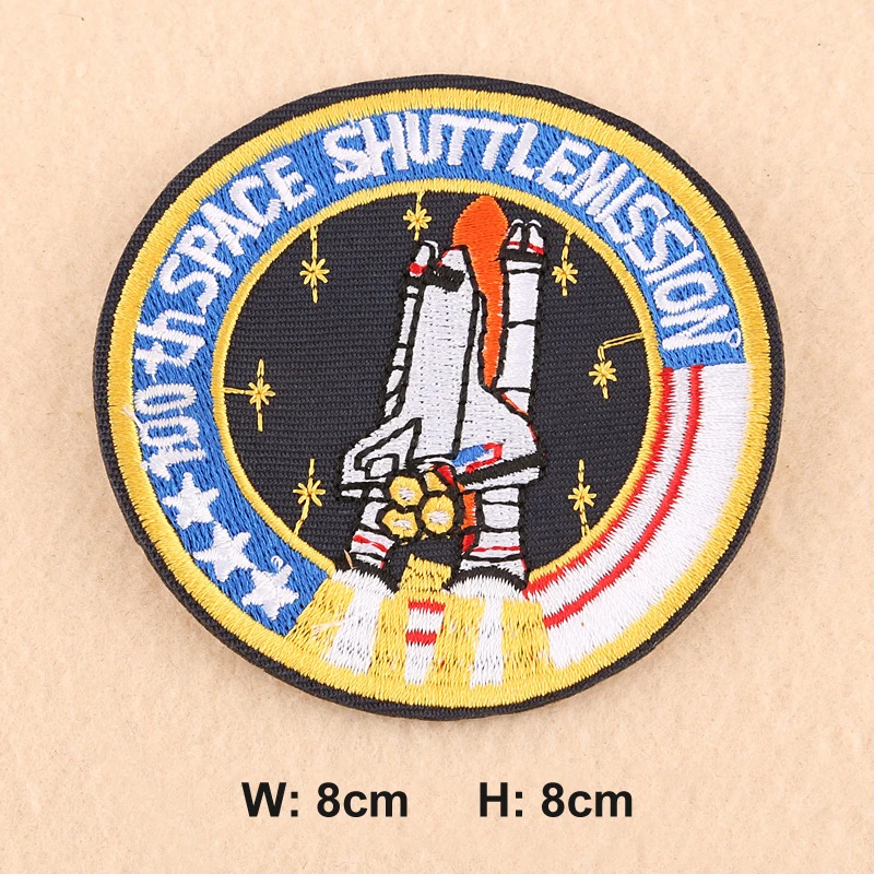 Embroidery Patches for Clothing DIY Stripes Astronaut Appliques Clothes Stickers Iron on Space Badge Drop Shipping