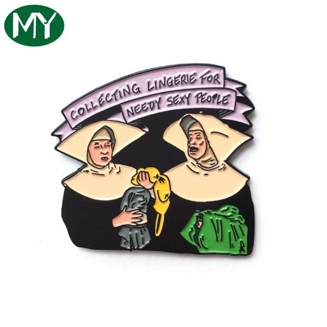 Wholesale Custom Cartoon Engrave Metal Pins Custom Made Hard Enamel Lapel Pin