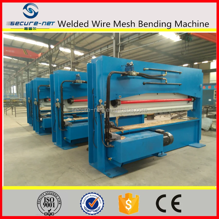 Welded mesh fence bending machine