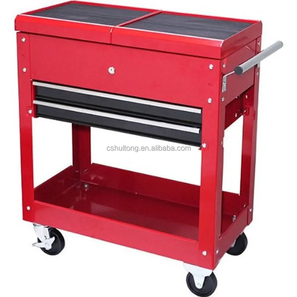 
Hot Rolling Tool Cart TC310 Mechanics Slide Top Utility Storage Cabinet Organizer 2 Drawers with ball-bearing slids 