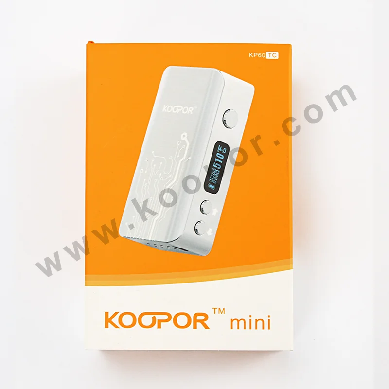 Original smoktech new products Koopor 60W mini ecig box mod high quality temperature control coopor box mod with colorful cases