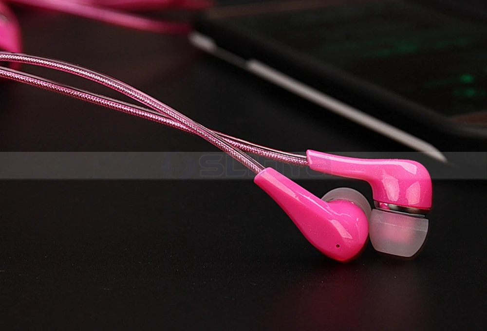
High-end Glowing LED Light Earphone EL Earphone With Mic for Smart Mobile Phone Headset 