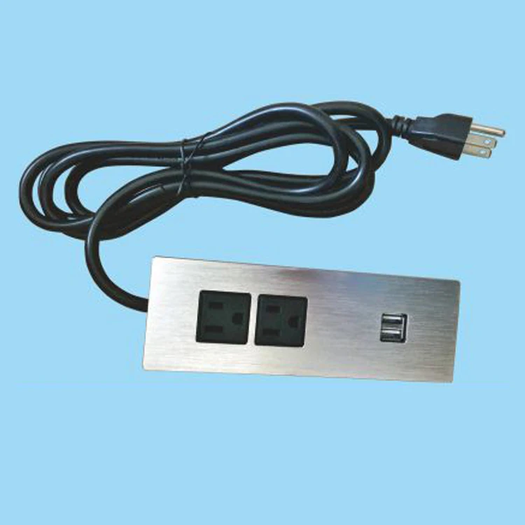 
Best Selling Recessed Furniture Socket Outlet with 2 Outlets 2 USB Port 