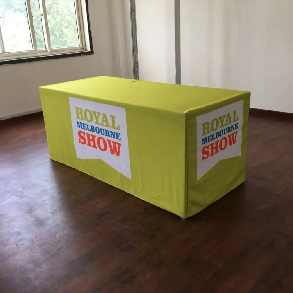 High Quality Fitted Table Cloth For Advertising Trade Show