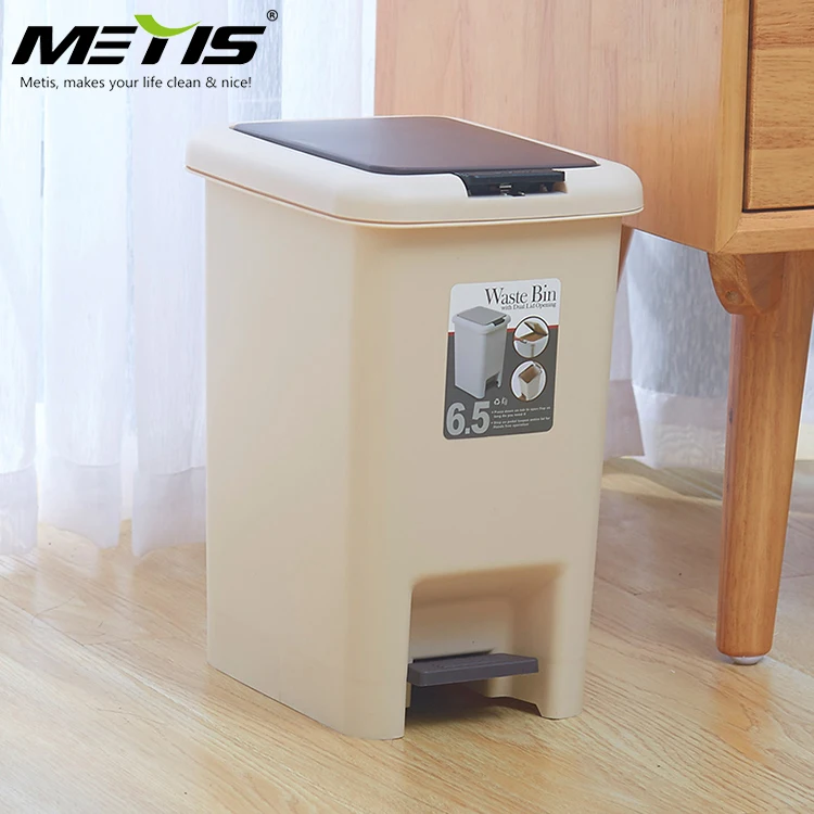 Trash Can Recycle Bin Garbage Can Waste Can Dustbin Rubbish Box With Press Lid And Foot Pedal plastic garbage bin