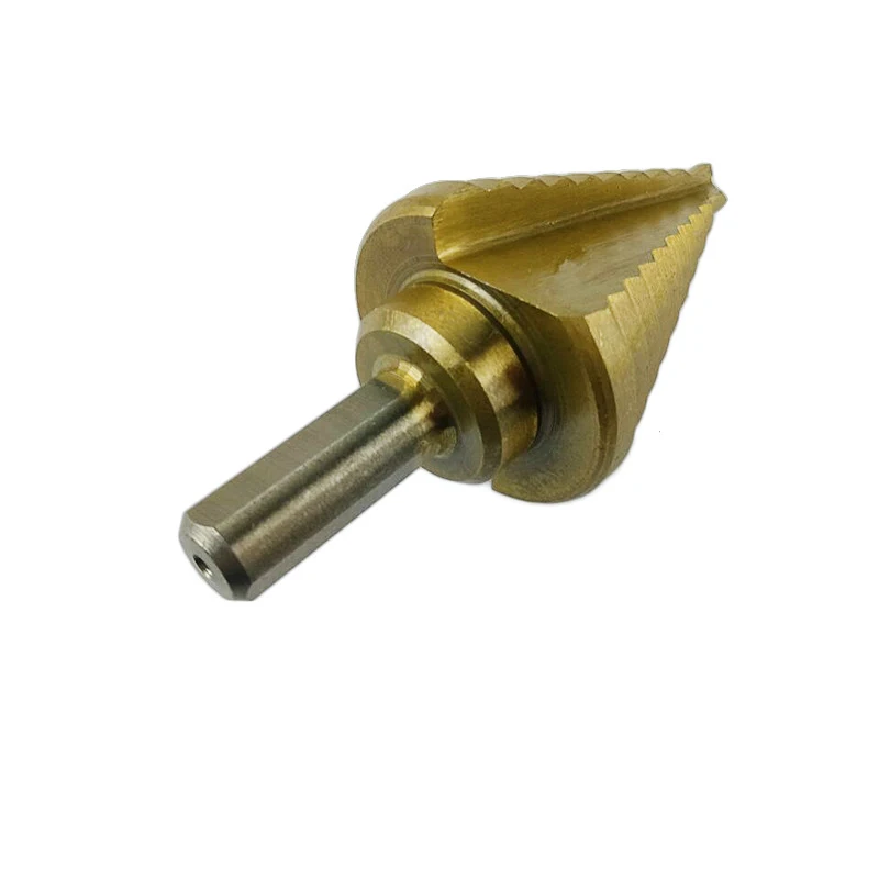 high speed steel round handle ladder drill  pagoda twist drills steel plate holes opener 1/4 1-3/8 special shapes drill