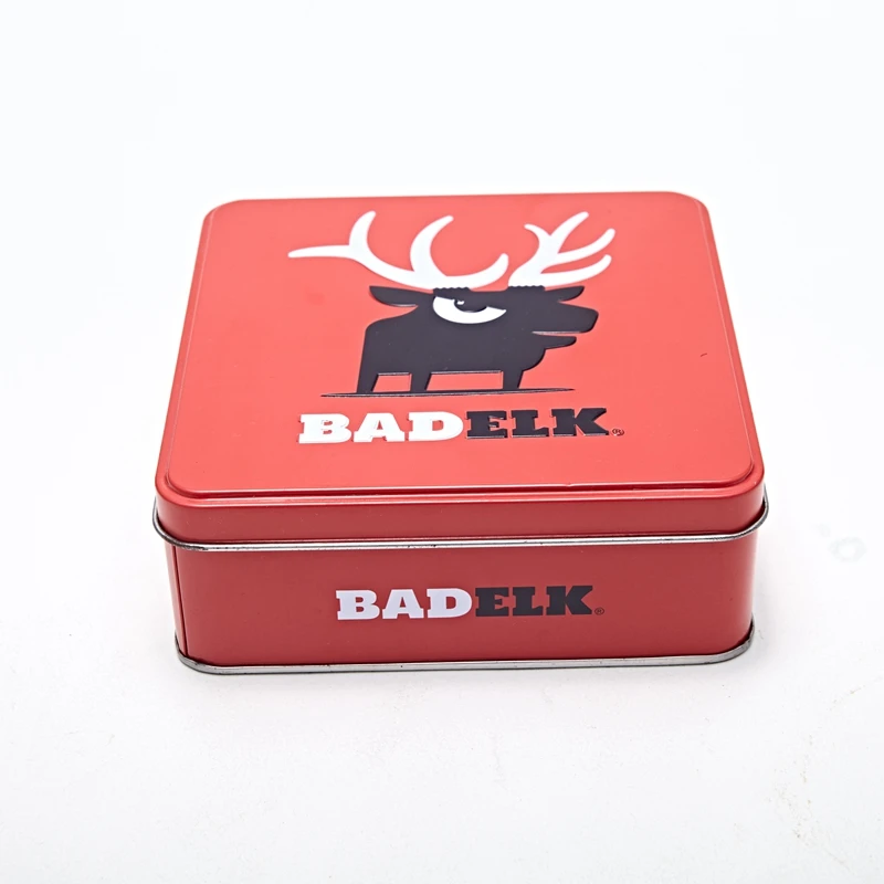 Embossing Bird Tin Cookie Cans Packaging Square Chocolate Biscuit Christmas Tin Box