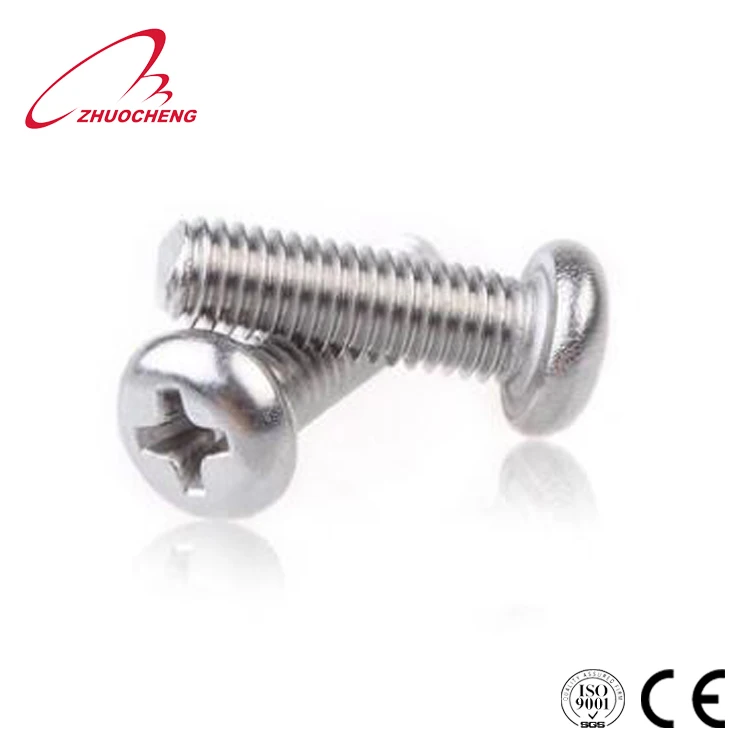 DIN85 Stainless Steel Cross Recessed Pan Head Screw with ISO certification