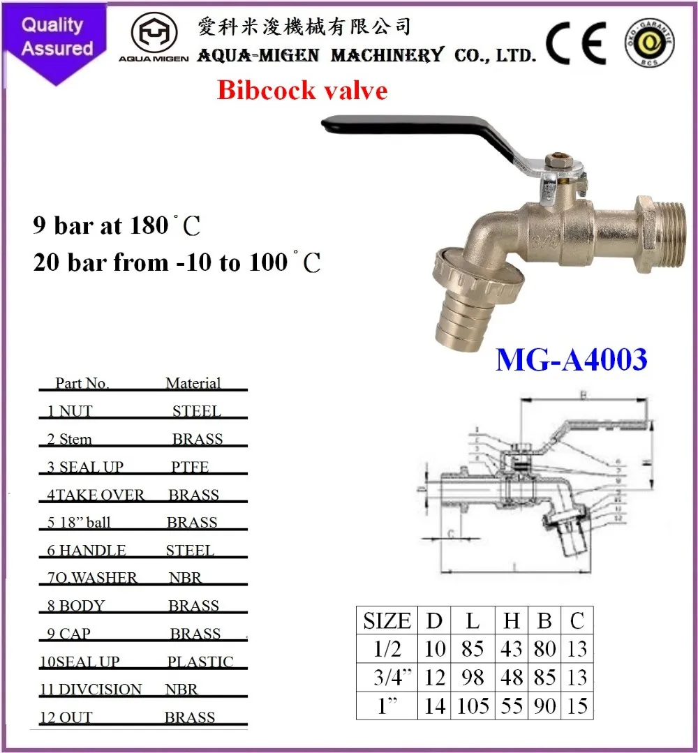 MG-A4003 Bibcock valve