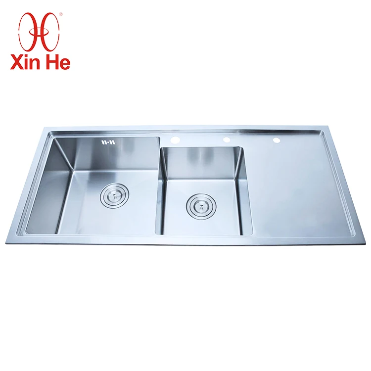 Special Design Good Quality Stainless Steel Double Bowl Kitchen Sink With Drainboard
