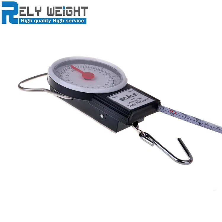 22kg 32kg portable mechanical hanging scale analog hanging scale with 1m tape measure