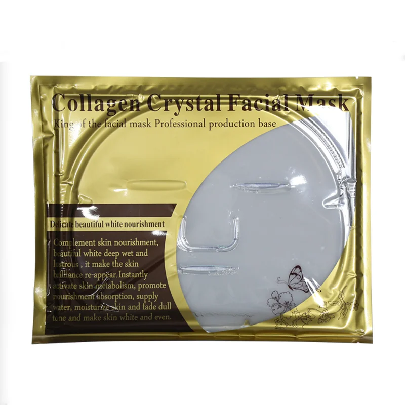 Private Label Skin Care Organic Crystal Bio Collagen Face Mask Wholesale Gold Beauty Face Mask