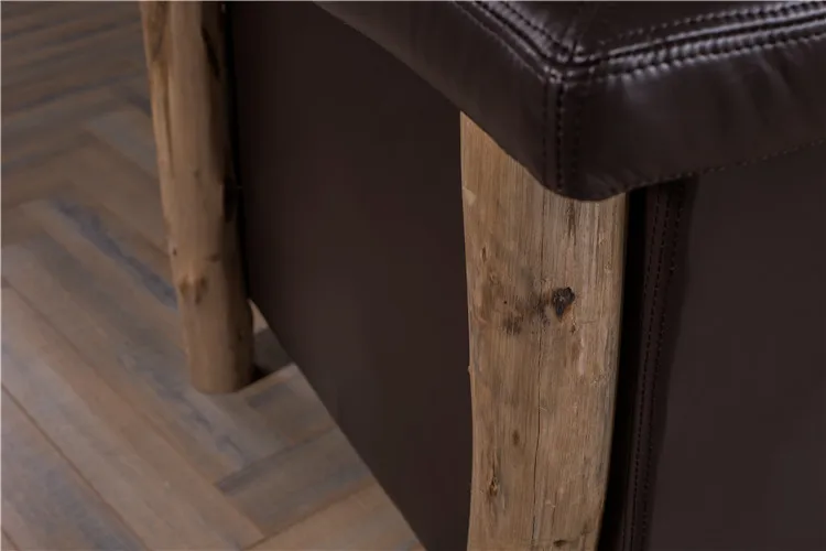 
Used Wood Frame Chesterfield 2 Seater Leather Sofa Cushion 