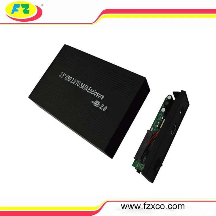 USB 2.0 алюминиевый внешний жесткий диск hdd дело корпус 3.5 дюймов sata