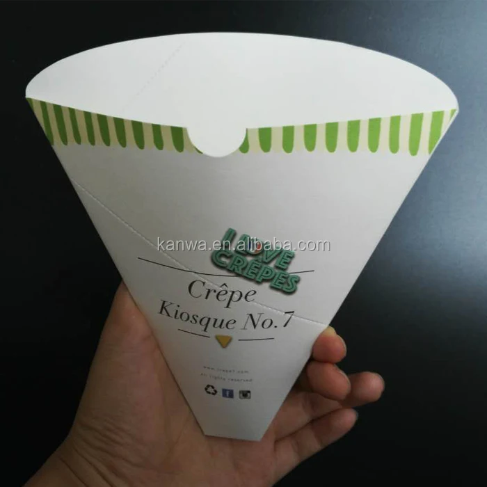 food grade perforated crepe packaging cone paper