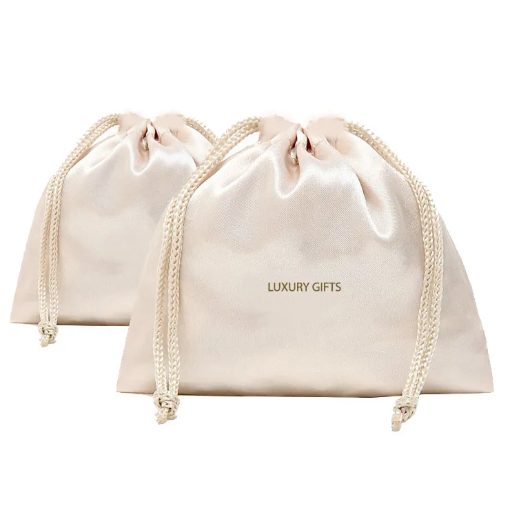 Высококачественный Пользовательский логотип с печатным дизайном, мягкий атласный хлопковый пылесборник на шнурке