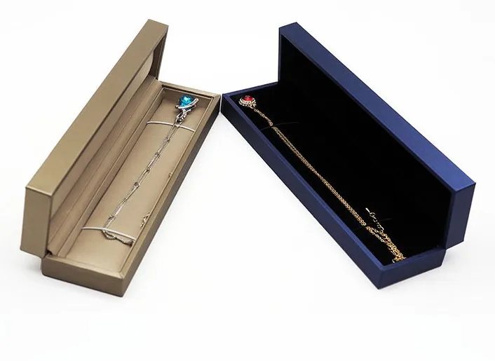 Champagne Gold High-grade Leather Jewelry Box