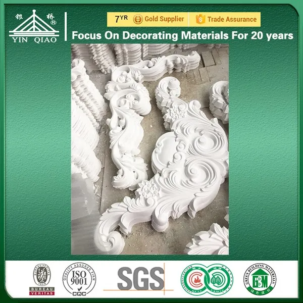 Gypsum Moulding Decorative Accessories Plaster Applique For Wall