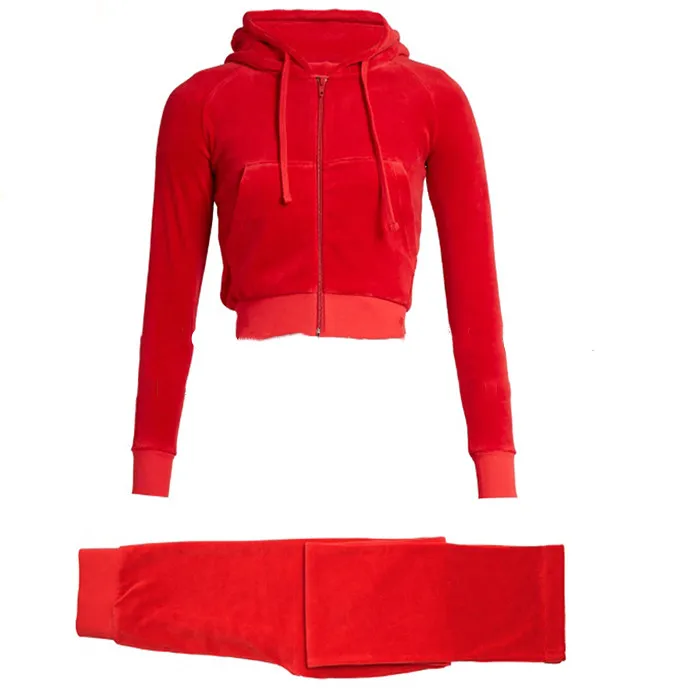 Latest Design Wholesale  Professional customized golden velour tracksuits