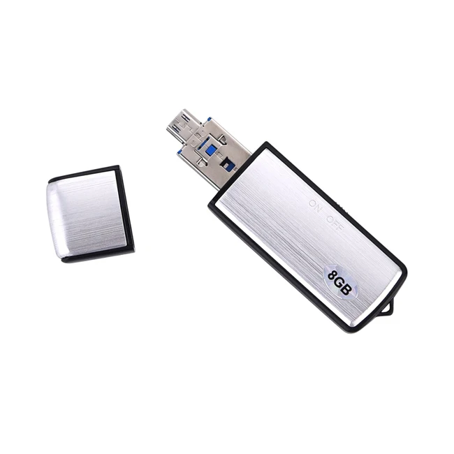 Voice Recorder Mini Voice Recorder OTG with 8GB USB Flash Drive/90 Hours Recording Capacity Small Audio Dictaphone