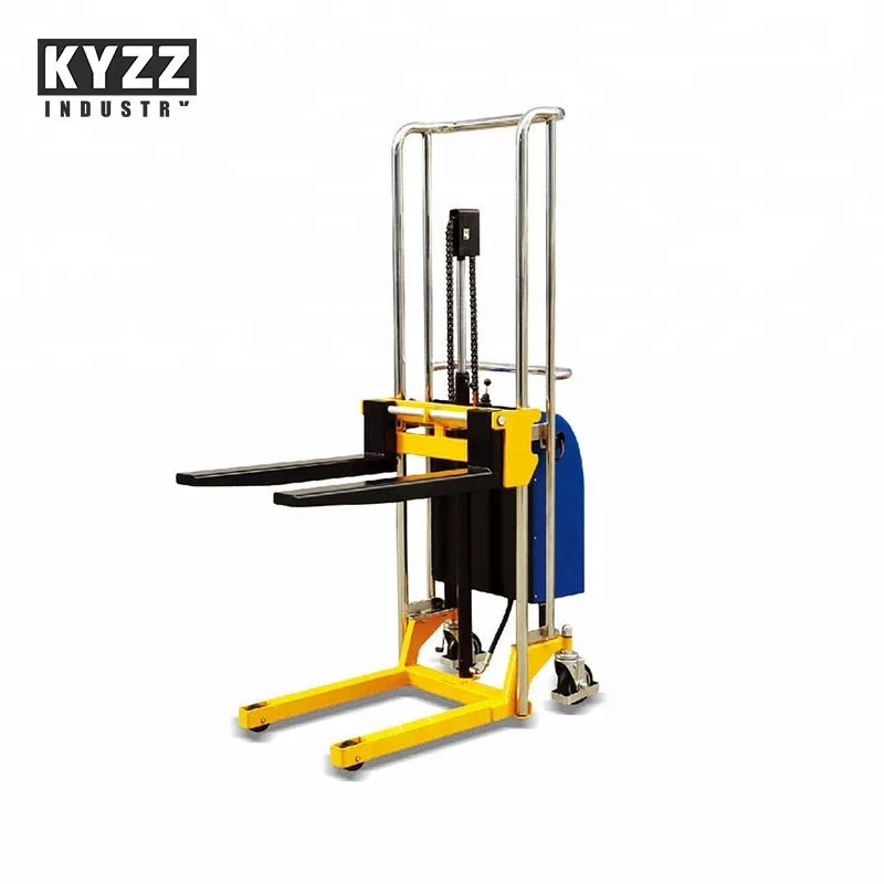 400kg light weight hydraulic hand portable manual platform stacker fork lift
