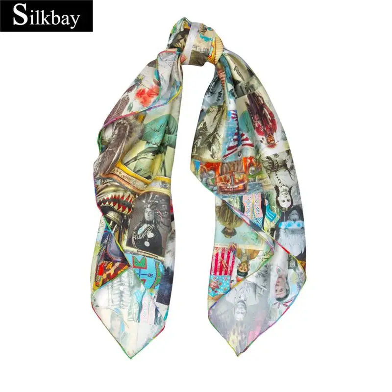 
Top Quality 100% pure silk china beauty newest fashion scarf delivery by to door 
