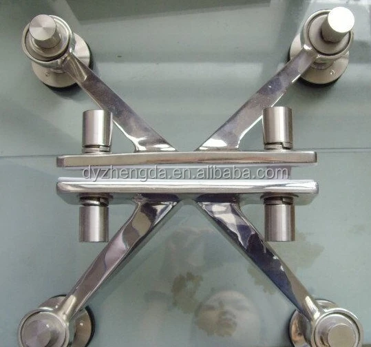 
Glass fin spider fitting for point-fixed glass curtain walls 