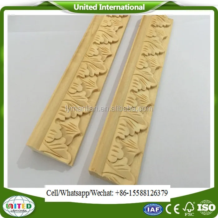 Solid Carved Crown molding wood ceiling cornice molding