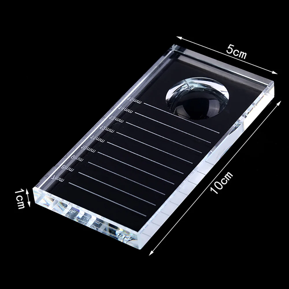 Crystal Tray Glass Eye Lash Stand Pallet Glue Pallet Eyelash Acrylic Eyelash Holder Eyelash Extension Tile