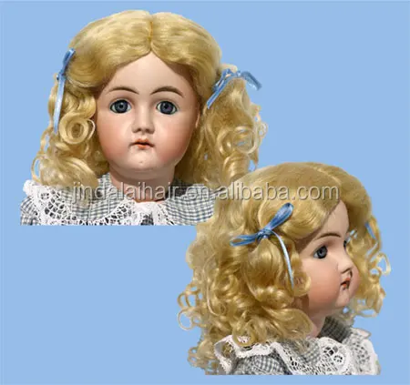 European Doll Hair Wigs for Cute American Babe Girls Wool Hair Material
