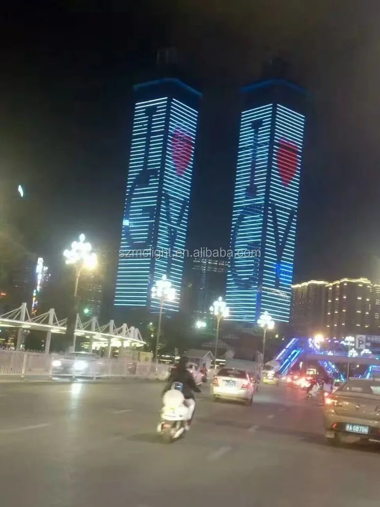 Полный цвет 16 слоев освещение зданий светодиодный цвет трубки для украшения здания