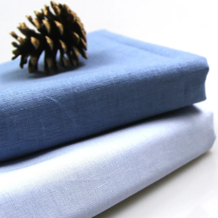 wholesale 100% linen fabric natural irish linen fabric Plain Dyed Plain Woven Linen Cotton Fabric