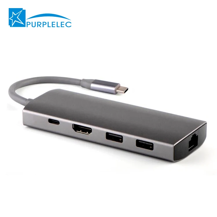High Speed 9 in 1 USB C Type C USB 3.0 Hub with 100W PD 4K HDMI SD TF Card Reader Gigabit Ethernet USB 2.0 for Laptop