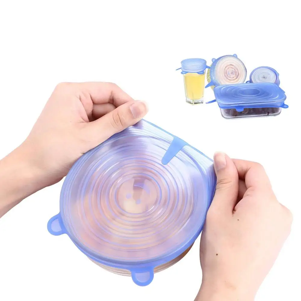 Reusable Durable and Expandable Silicone Stretch Lids And Cover