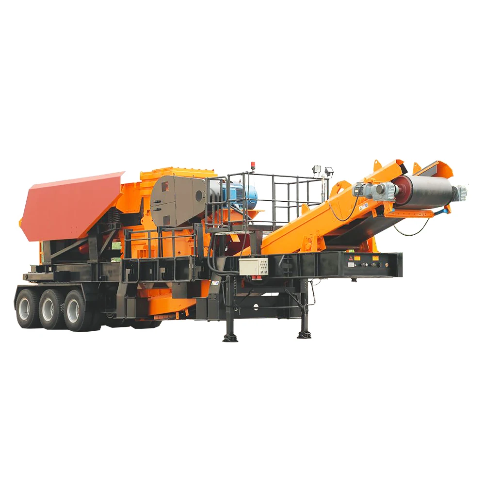 Mining machine diesel engine tractor mobile stone crusher