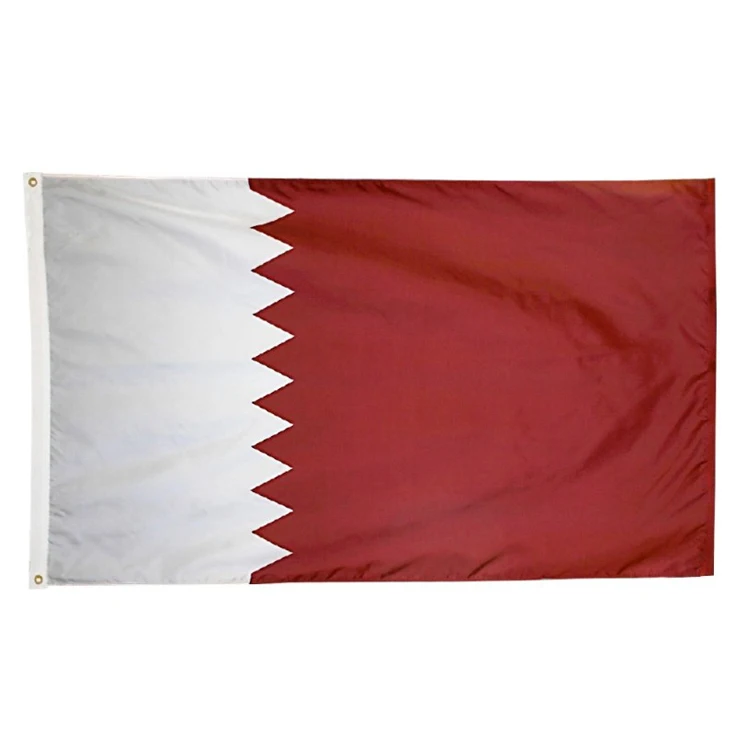 
Hot Selling 90cm x 150cm Custom Polyester Digital Sublimation Outdoor qatar Flags 