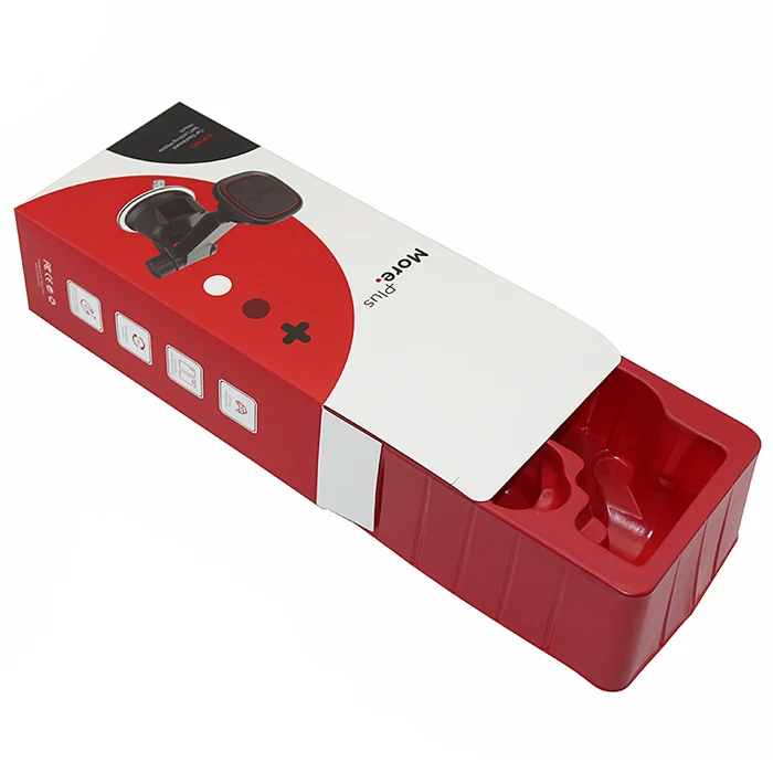 OEM high quality red print paper drawer box for mobile accesories phone case packaging paper box custom logo manufacturer