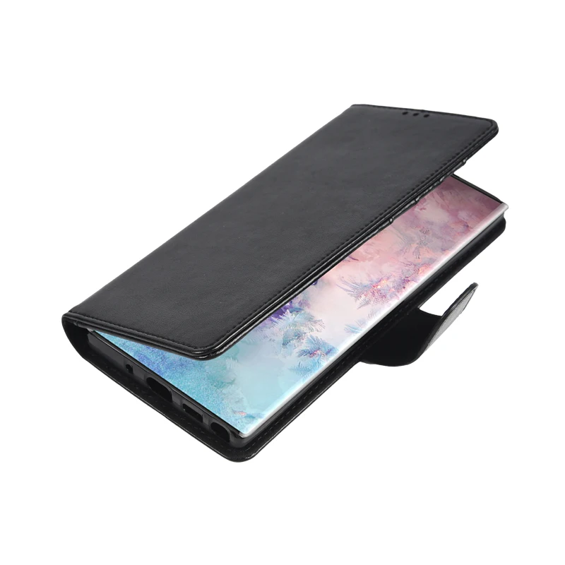 Шэньчжэнь фабрика мобильного телефона в виде ракушки для Samsung Note 10 Роскошный чехол кожаный Folio Флип Бумажник