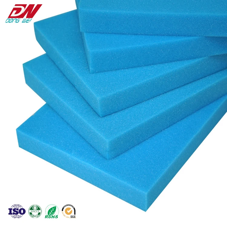 High density bule color die cut polyurethane sponge pu foam sheet packing material