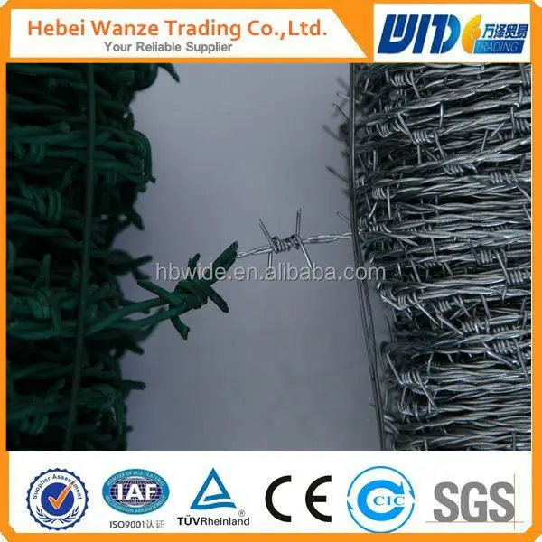 Gauge 12,13,14 / double stranded / 2mm barbed wire/ 50 kg per roll Barbed GI wires & PVC Coated barbed wires