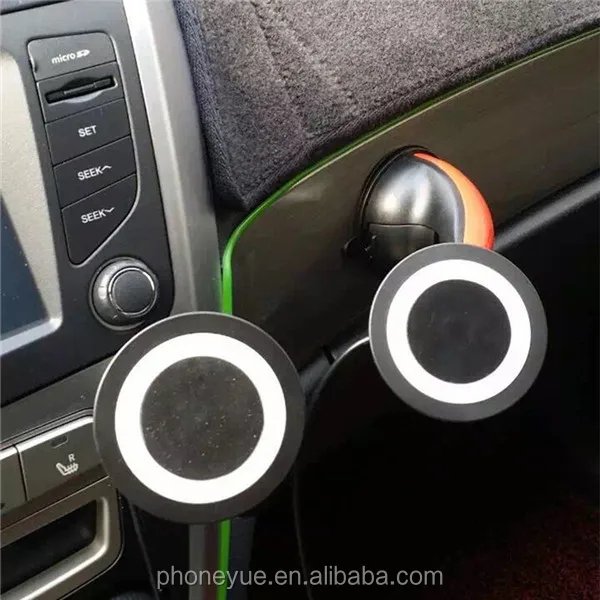 Universal Rotating Magnetic Qi Wireless Charger Cradle Car Holder for Samsung s6/s7
