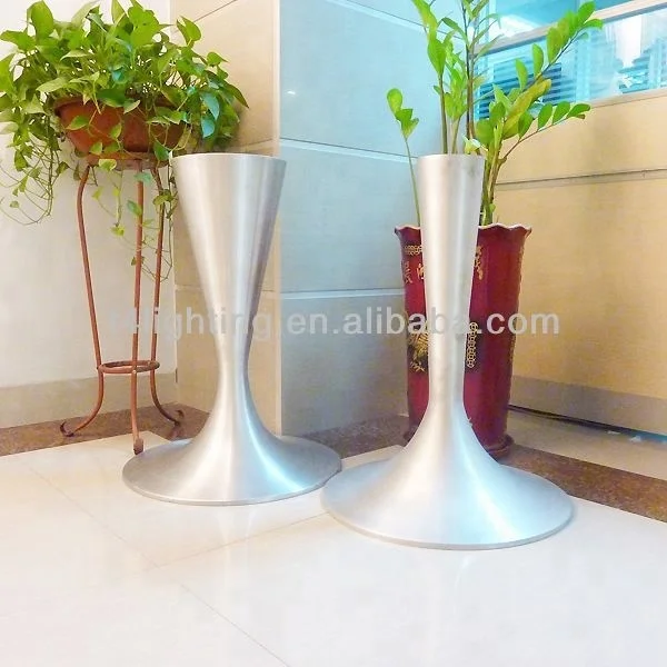 China supplier aluminum spinning trumpet table base legs for dining table