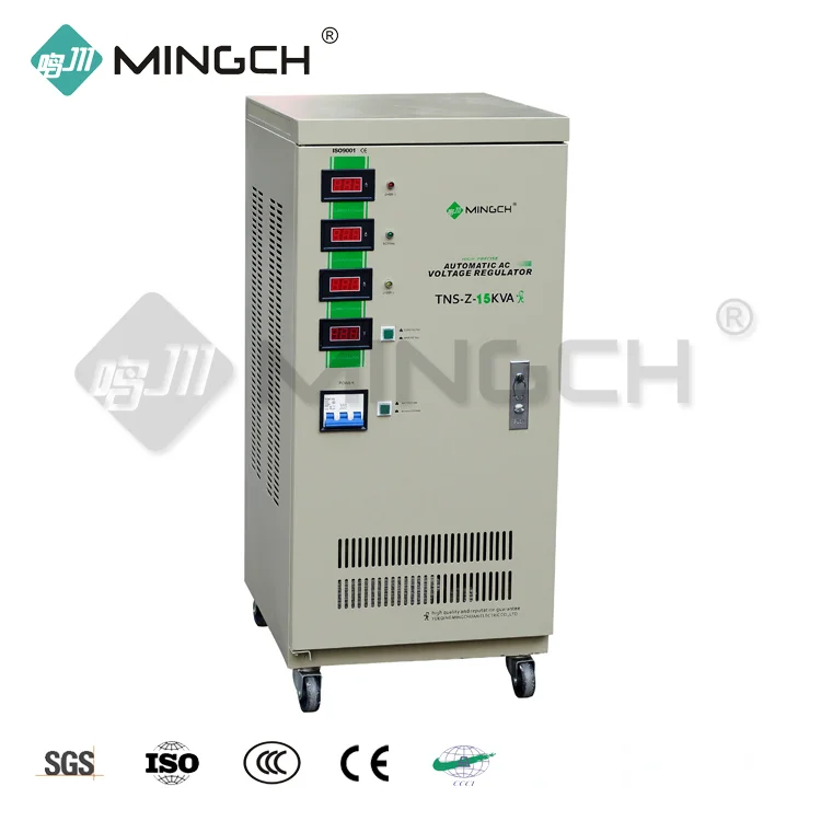 MINGCH 12KW 15KW 20KW 30Kw 3 Phase 380V 400V 415V 440V Servo Type Voltage Stabilizer With Digital Display