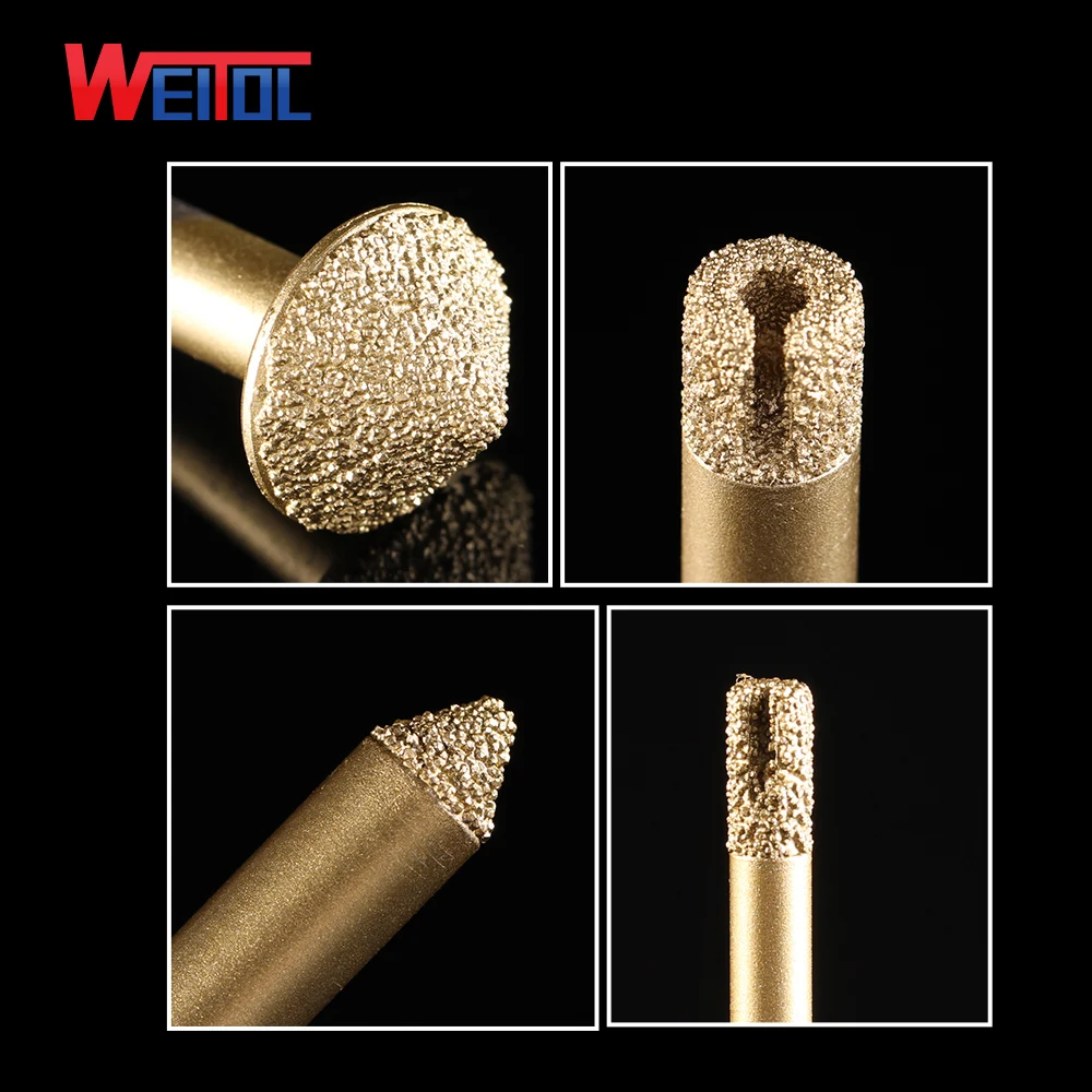 WeiTol vacuum brazed diamond router bit marble tools for carving stone